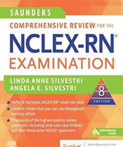 Saunders Comprehensive Review for the NCLEX-RN Examination, 8th Edition (Original PDF – No Color)