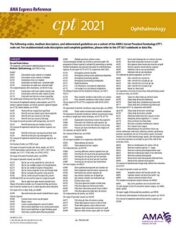 Ophthalmology (CPT 2021 Express Reference Coding Card) 2020 Original PDF Ophthalmology (CPT 2021 Express Reference Coding Card) 2020 Original PDF