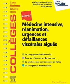 Fiches Médecine Intensive, réanimation, urgences et défaillances viscérales aiguës: Les fiches ECNi et QI des Collèges (Les fiches ECNi des Collèges) (French Edition) (PDF)