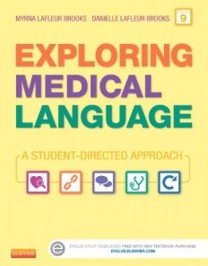 Exploring Medical Language – A Student-Directed Approach, 9e