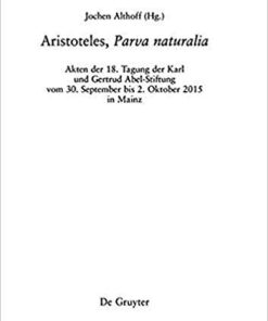 Aristoteles, Parva naturalia (Philosophie Der Antike, 39) (German Edition) (German)