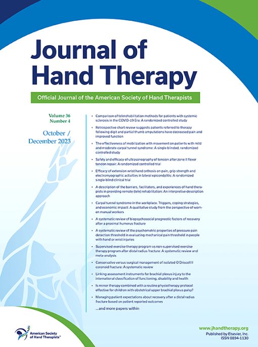 Journal of Hand Therapy PDF