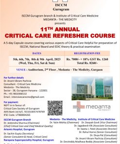 11th Annual Critical Care Refresher Course 2023 (ISCCM) (Course)