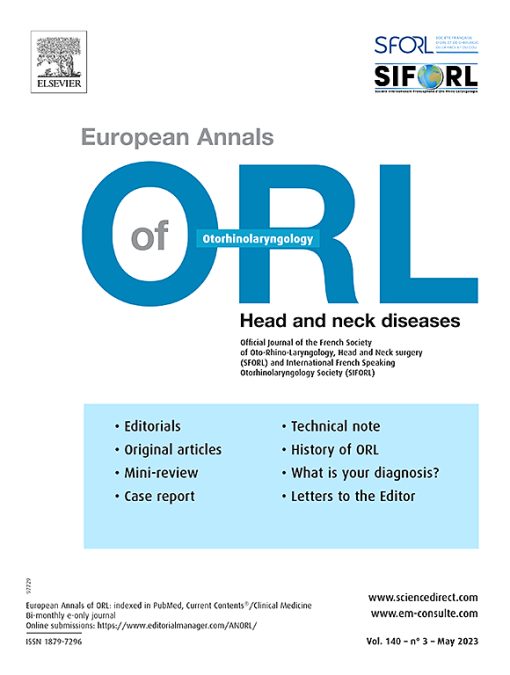 European Annals of Otorhinolaryngology, Head and Neck Diseases PDF