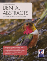 Dental Abstracts: Volume 67 (Issue 1 to Issue 6) 2022 PDF