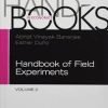 Handbook of Economic Field Experiments: Volume 1 to Volume 2  2017 PDF