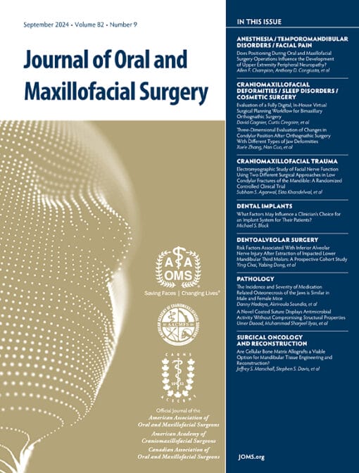 Journal of Oral and Maxillofacial Surgery PDF