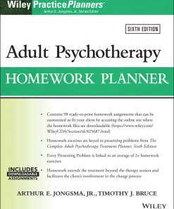 Adult Psychotherapy Homework Planner, 6th edition (PDF)