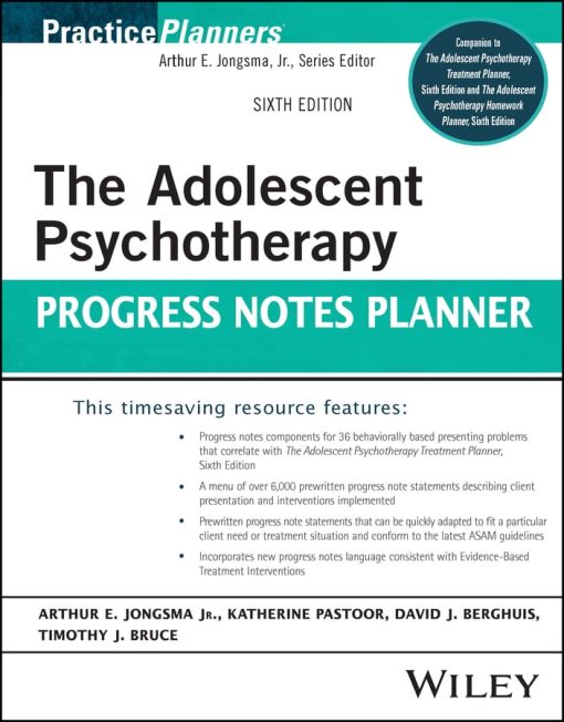 The Adolescent Psychotherapy Progress Notes Planner, 6th Edition (EPUB)