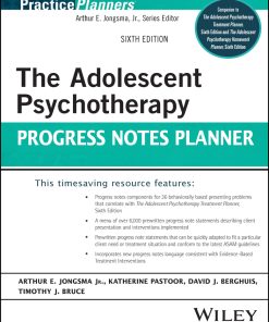 The Adolescent Psychotherapy Progress Notes Planner, 6th edition (PDF)