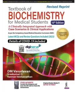 Textbook of Biochemistry for Medical Students By DM Vasudevan, 10th Edition 2023 (PDF)