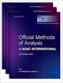 Official Methods Of Analysis Of AOAC INTERNATIONAL: 3-Volume Set (The Official Methods Of Analysis Of Aoac International) (PDF)