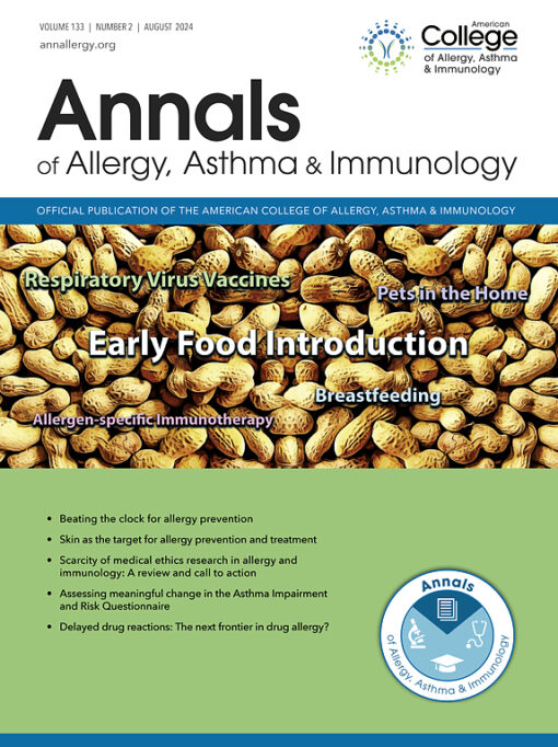 Annals of Allergy, Asthma & Immunology: Volume 129 (Issue 1 to Issue 6) 2022 PDF