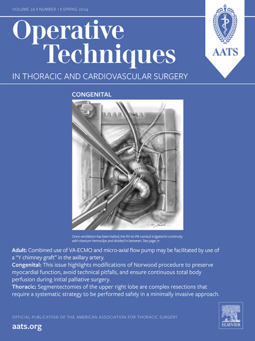 Operative Techniques in Thoracic and Cardiovascular Surgery PDF