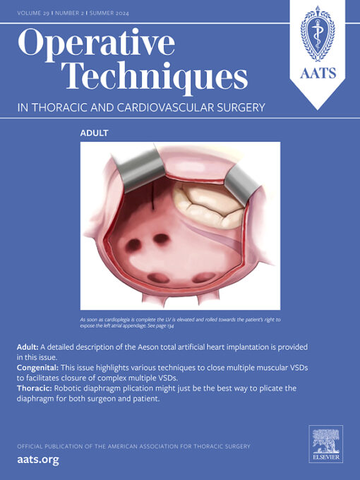 Operative Techniques in Thoracic and Cardiovascular Surgery PDF