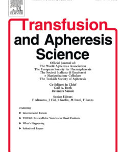 Transfusion and Apheresis Science PDF