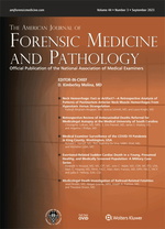 American Journal of Forensic Medicine & Pathology: Volume 44 (1 – 3) 2023 PDF