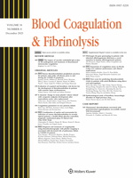 Blood Coagulation & Fibrinolysis: Volume 34 (1 – 8) 2023 PDF