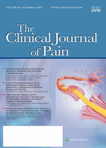 Clinical Journal of Pain: Volume 40 (1 – 6) 2024 PDF