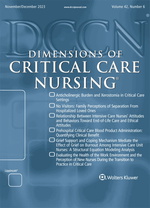 Dimensions of Critical Care Nursing: Volume 42 (1 – 6) 2023 PDF