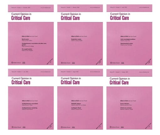 Current Opinion In Critical Care 2023 Full Archives (PDF)