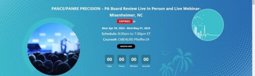 PANCE/PANRE PRECISION – PA Board Review Live Webinar – Misenheimer April 2024 (Videos + Audios + Slides)