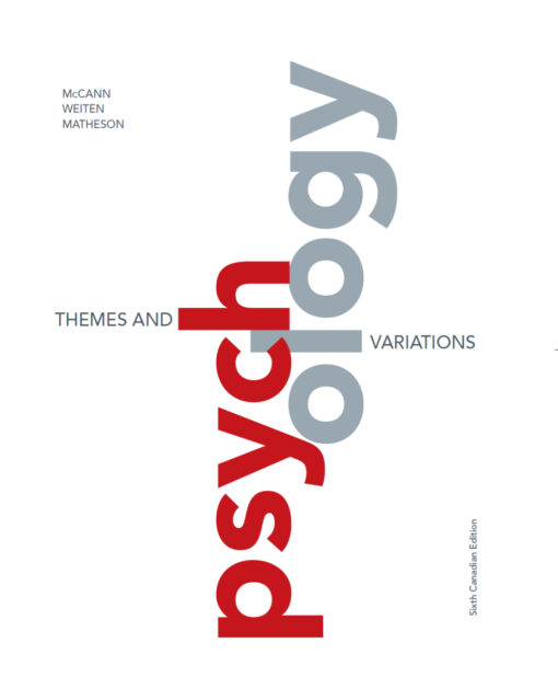 Psychology: Themes and Variations, 6th Edition  (PDF)