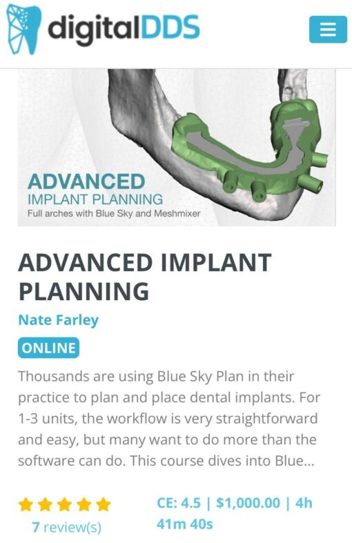 Advanced Implant Planning