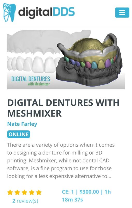 Digital Dentures with Meshmixer