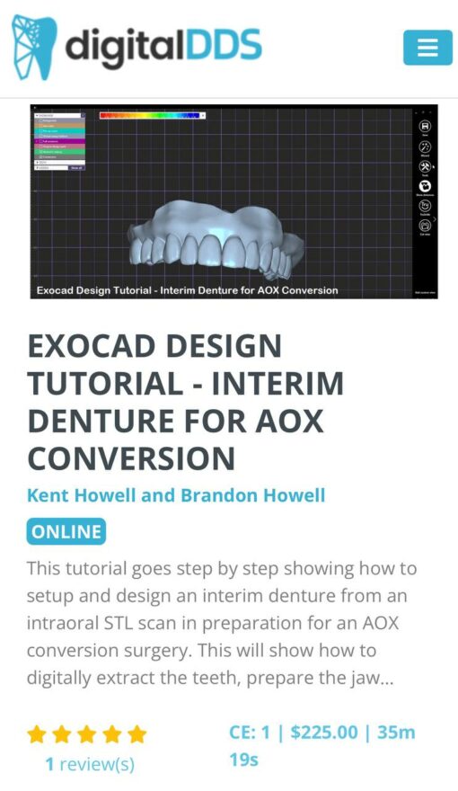 EXOCAD Design Tutorial: Interim Denture For AOX Conversion