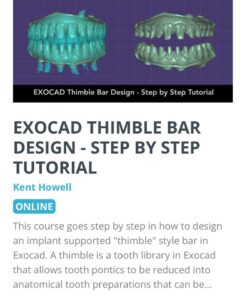 EXOCAD Thimble Bar Design: Step by Step Tutorial