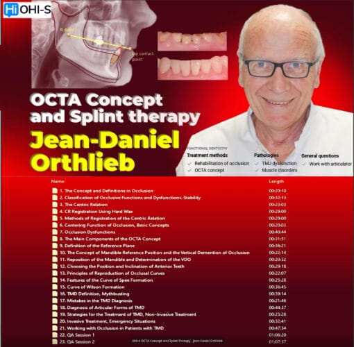 OHI-S OCTA Concept and Splint Therapy – Jean-Daniel Orthlieb