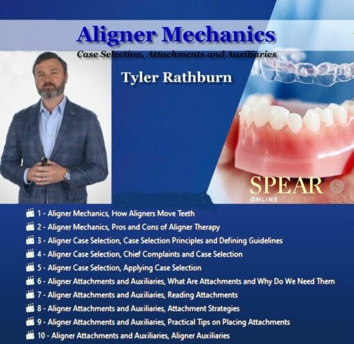 Spear Aligner Mechanics: Case Selection, Attachments and Auxiliaries