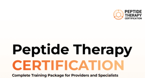 Peptide Therapy CERTIFICATION Complete Training Package for Providers and Specialists 2024