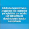 Estudo aberto prospectivo de 30 pacientes com onicomicose por Scytalidium spp. tratados com terbinafina oral, ciclopiroxolamina esmalte e onicoabrasão (EPUB)