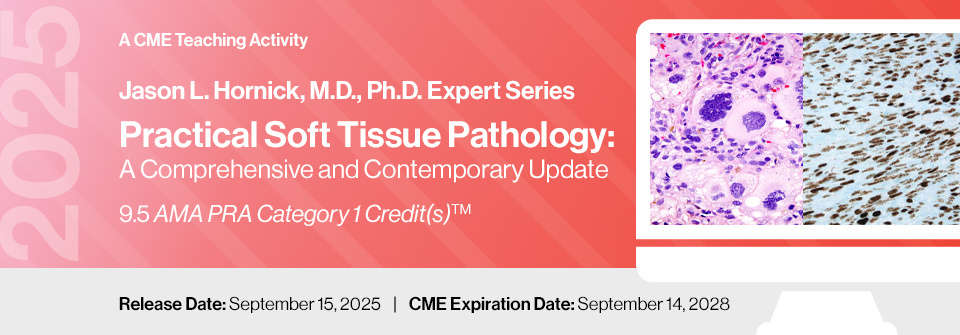 Jason L. Hornick, M.D., Ph.D. Expert Series – Practical Soft Tissue Pathology: A Comprehensive and Contemporary Update