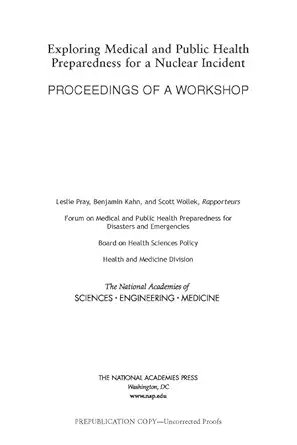 Exploring Medical and Public Health Preparedness for a Nuclear Incident: Proceedings of a Workshop (PDF) Exploring Medical and Public Health Preparedness for a Nuclear Incident: Proceedings of a Workshop (PDF)