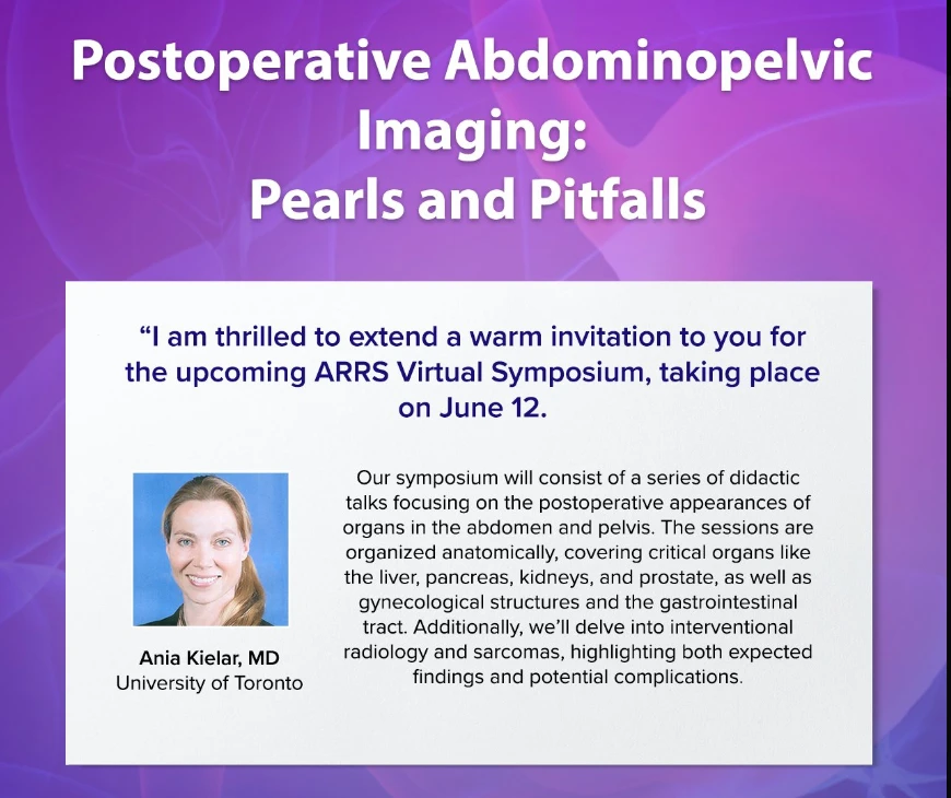 American Roentgen Ray Society Postoperative Abdominopelvic Imaging Pearls and Pitfalls 2024 American Roentgen Ray Society Postoperative Abdominopelvic Imaging Pearls and Pitfalls 2024