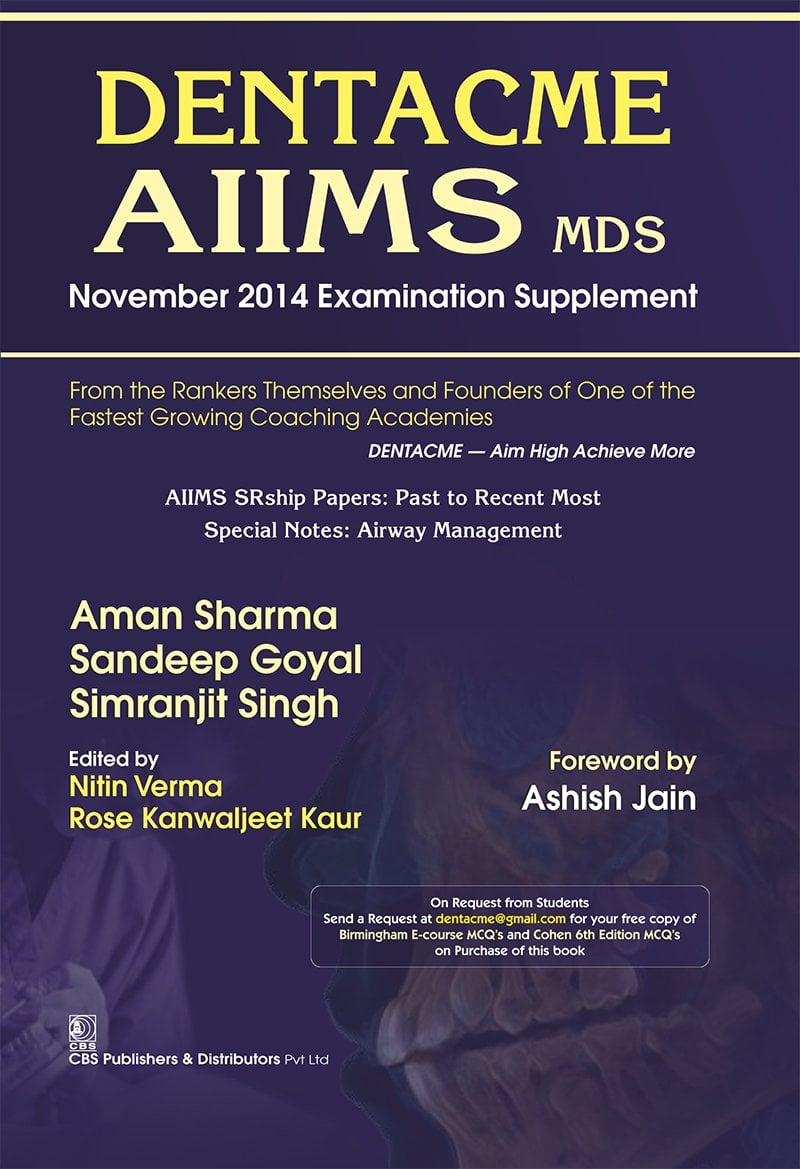 DENTACME 2014 AIIMS MDS SUPPLEMENT (EPUB) DENTACME 2014 AIIMS MDS SUPPLEMENT (EPUB)