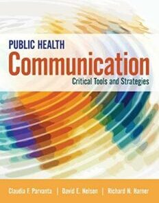 Public Health Communication: Critical Tools and Strategies (PDF)